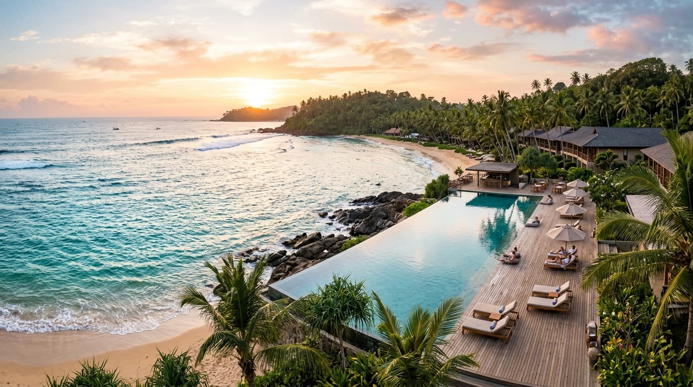 Rock Fort Beach Resort Unawatuna - Oceanfront Infinity Pool and Coastal Horizon